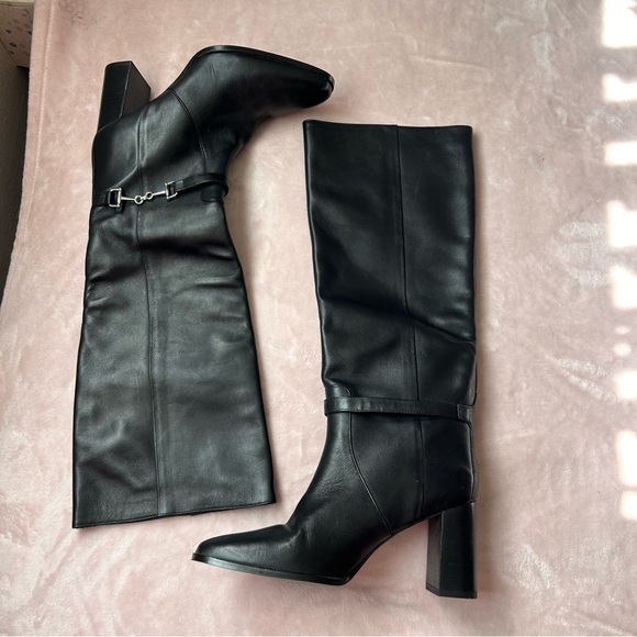 Massimo Dutti Leather High-Heel Boots - Picture 4 of 13
